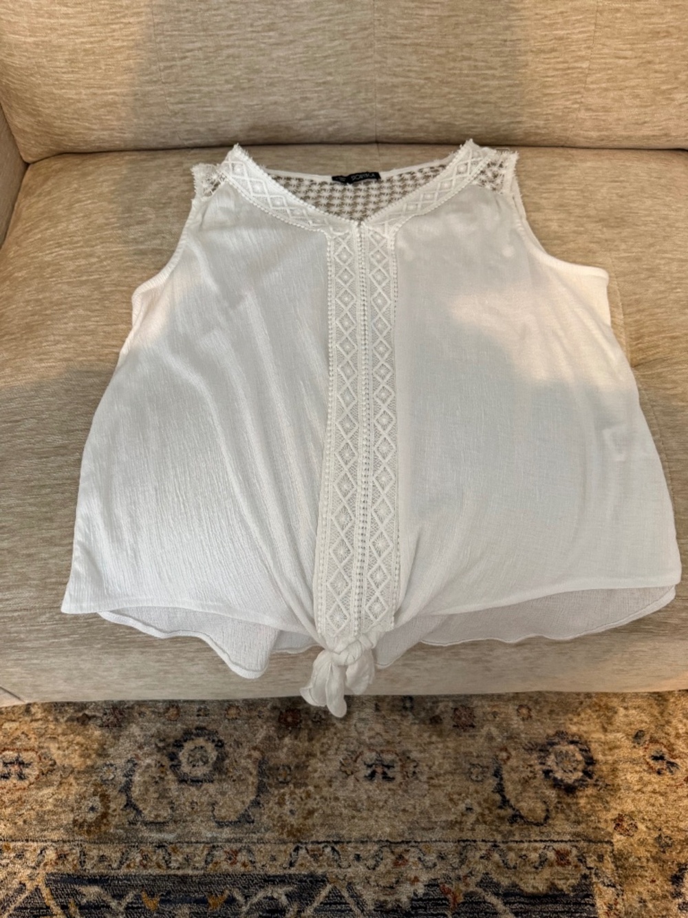 Storybuk sleeveless tie top size medium
